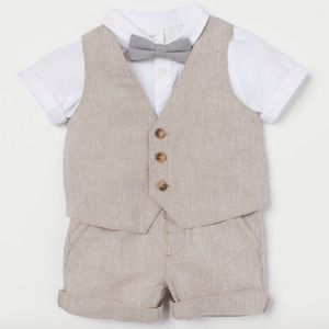 H&M Kids boy’s semiformal linen 4-piece set